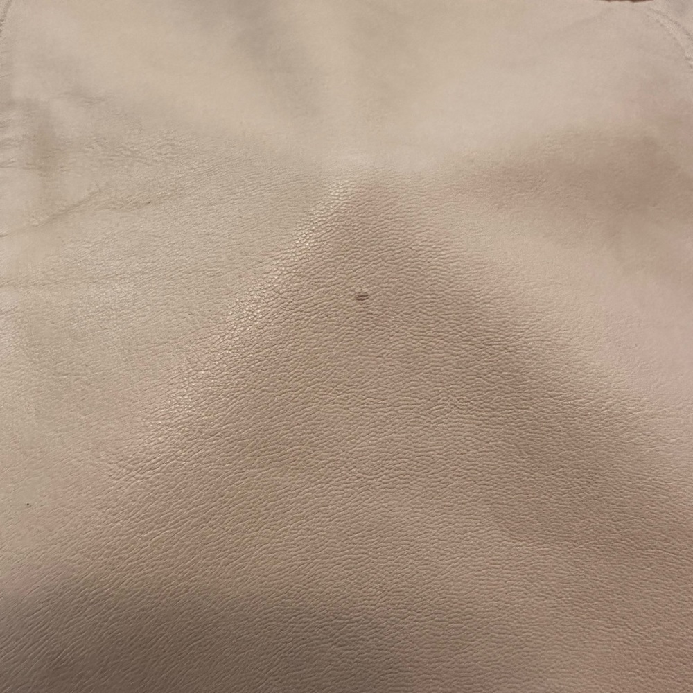 All Saints Dalby Leather Biker Jacket in Misty Pink - Picture 7 of 7